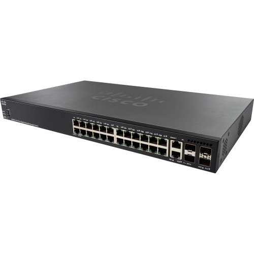 Switch 24-Puertos - Cisco CBS250-24T-4G-NA | 2211 - Switch Administrable Cisco Business 250 con 24-Puertos LAN Gigabit, 4-Puertos SFP Gigabit, Capa 2 y 3, Conmutación 56 Gbps, Procesamiento 41.66 Mpps, Memoria RAM 512 MB, MAC 8K, Jumbo Frame 9K